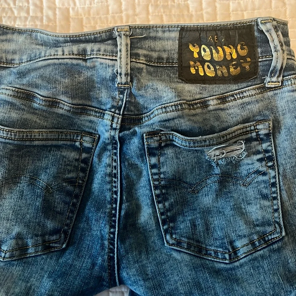 American Eagle Ne(x)t Level AirFlex Ripped Slim Jeans, Size 26x28 - Picture 4 of 6